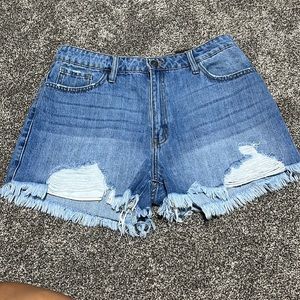 Fashionnova Trailblazer high waisted denim Shorts XL